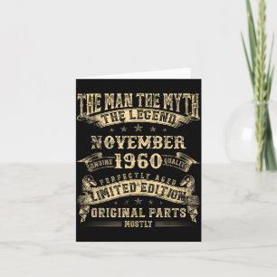 Carte 65e anniversaire pour les hommes Mythologie de nov
