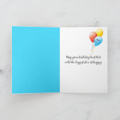 Carte 65e anniversaire Psychedelic 3D Abstrait (Intérieur)