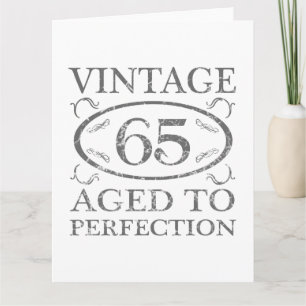 Carte 65e anniversaire Vintage