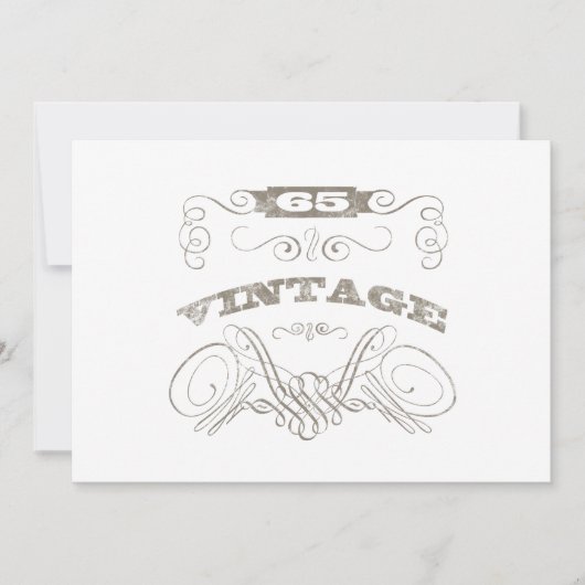 Carte 65e anniversaire vintage (Devant)
