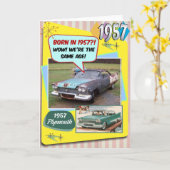 Carte 65e anniversaire ! Wow, même âge que cette Chevy 1 (Fleur jaune)