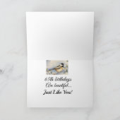 Carte 65e Mon Belle Femme Heureux Chickadee Anniversaire (Intérieur)