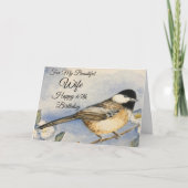 Carte 65e Mon Belle Femme Heureux Chickadee Anniversaire (Devant)