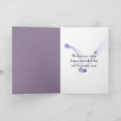 Carte 65ème anniversaire avec lis de la vallée (Intérieur)