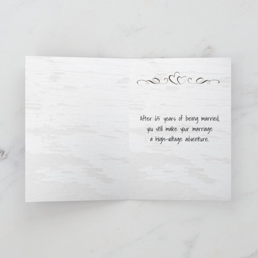 Carte 65th Wedding Anniversary Electrical Socket (Intérieur)