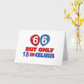 Carte 66e année conception d'anniversaire (Fleur jaune)