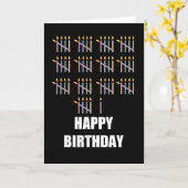 Carte 66e anniversaire avec bougies (Fleur jaune)
