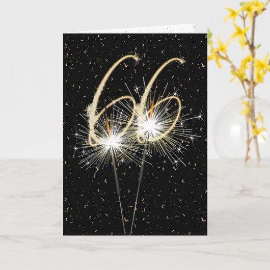 Carte 66e anniversaire du mariage (Fleur jaune)
