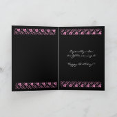 Carte 66e anniversaire fabuleux avec robe rose (Intérieur)