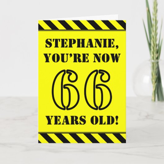 Carte 66e anniversaire : Jeu de style graphique, Nom per (Devant)