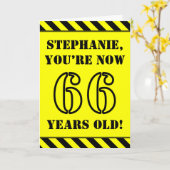 Carte 66e anniversaire : Jeu de style graphique, Nom per (Fleur jaune)