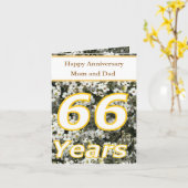 Carte 66e anniversaire modifiable (Fleur jaune)