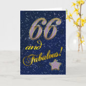 Carte 66e anniversaire pour quelqu'un Fabulous (Fleur jaune)