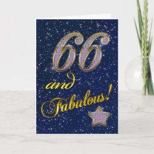 Carte 66e anniversaire pour quelqu'un Fabulous