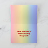 Carte 66e anniversaire : Rainbow Text, Custom Photos & N (Intérieur)