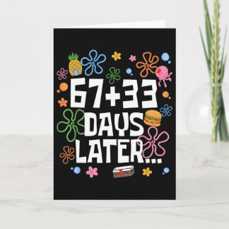 Carte 67+33 Days Later 100 Days Of School Teacher Six Se