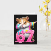 Carte 67 Animals Funny 67 Brainrot Youth Kids Hamster 67 (Fleur jaune)