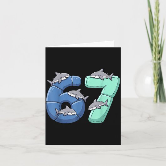 Carte 67 Animals Funny 67 Brainrot Youth Kids Shark 67  (Devant)