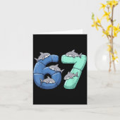 Carte 67 Animals Funny 67 Brainrot Youth Kids Shark 67  (Fleur jaune)