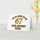 Carte 67 ans Anniversaire (Fleur jaune)