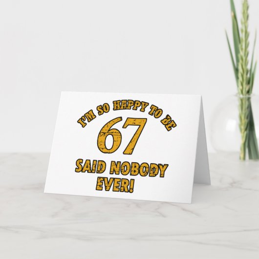 Carte 67 ans Anniversaire (Devant)