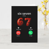 Carte 67 Appelle Drôle Mème 67 Silly Ai Apple Brainro (Fleur jaune)