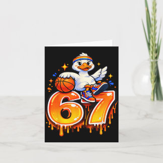 Carte 67 Basball Oie Drôle Mème Six Sept Enfants Garçons