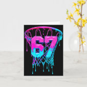Carte 67 Basketball Drip Six Seven Funny  (Fleur jaune)