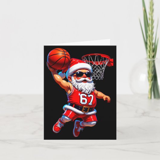 Carte 67 Basketball Santa Six Seven Meme Christmas Srt M (Devant)