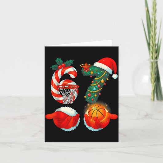 Carte 67 Basketball Santa Six Seven Meme Christmas Srt M (Devant)