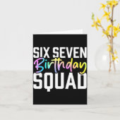 Carte 67 Birthday Squad Funny Six Seven Meme Kids Birthd (Fleur jaune)