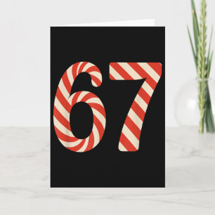 Carte 67 Bonbons de Noël 6 7 Mème Vacances Gen Alpha Sla