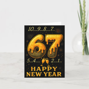 Carte 67 Bonne Année Six Sept Décompte Drôle 2026 B