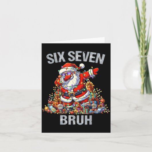 Carte 67 Bruh Christmas Six Seven Dabbing Santa 6 7 6-7 (Devant)