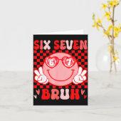 Carte 67 Bruh Funny Valentine Six Seven Meme Hearts 6 7  (Fleur jaune)