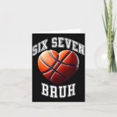 Carte 67 Bruh Meme Basketball Six Seven Heart Funny (Devant)