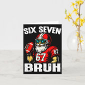 Carte 67 Bruh Meme Christmas Football Santa Six Seven  (Fleur jaune)