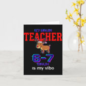 Carte 67 Bruh Teacher Funny Christmas School Staff  (Fleur jaune)