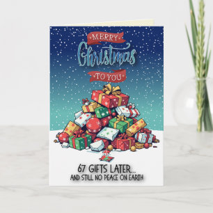 Carte 67 Cadeaux Noël drôle