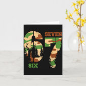 Carte 67 Camouflage de chasse Six Sept 6 7 Mème Camoufla (Fleur jaune)