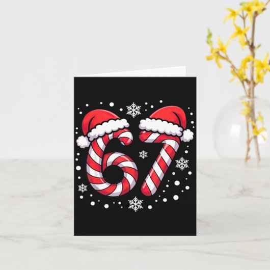 Carte 67 Candy Canes Santa  (Fleur jaune)
