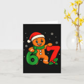 Carte 67 Christmas 6 7 Gingerbread 6-7 Meme Six Seven Bo (Fleur jaune)