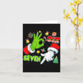 Carte 67 Christmas 6 7 Meme Elf Santa Pajamas Gen Alpha  (Fleur jaune)