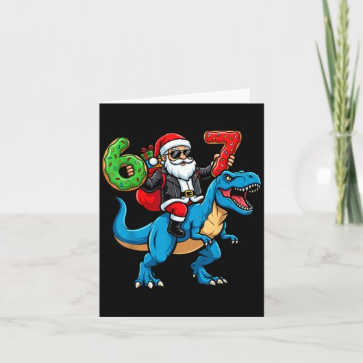 Carte 67 Christmas 6 7 Meme Funny Santa Six Seven Xmas B (Devant)