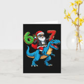 Carte 67 Christmas 6 7 Meme Funny Santa Six Seven Xmas B (Fleur jaune)