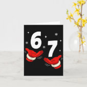 Carte 67 Christmas 6 7 Meme Hands 6-7 Pajamas Six Seven (Fleur jaune)