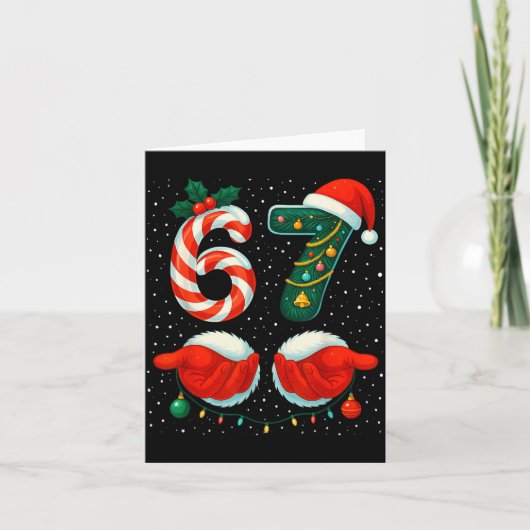 Carte 67 Christmas 6 7 Meme Pajamas Holiday Gen Alpha Sl (Devant)