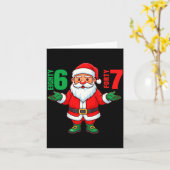 Carte 67 Christmas 6 7 Meme Six Seven Funny Santa Xmas 8 (Fleur jaune)