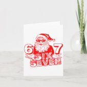 Carte 67 Christmas 6 7 Meme Six Seven Funny Santa Xmas B (Devant)