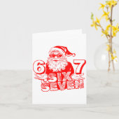Carte 67 Christmas 6 7 Meme Six Seven Funny Santa Xmas B (Fleur jaune)